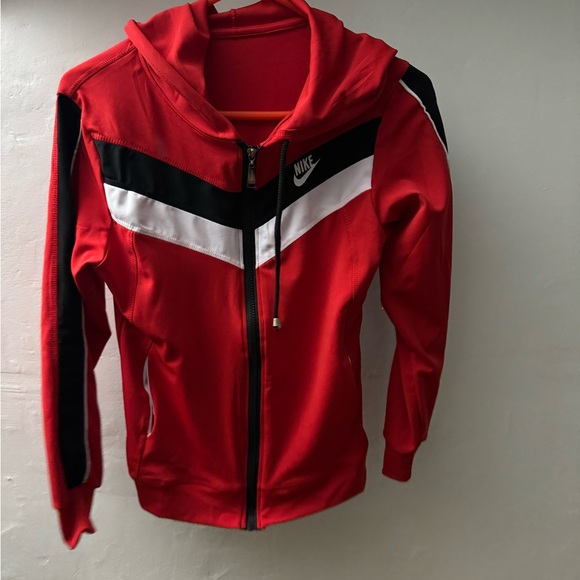 Nike Kids Red and White Jacket - Picture 1 of 3
